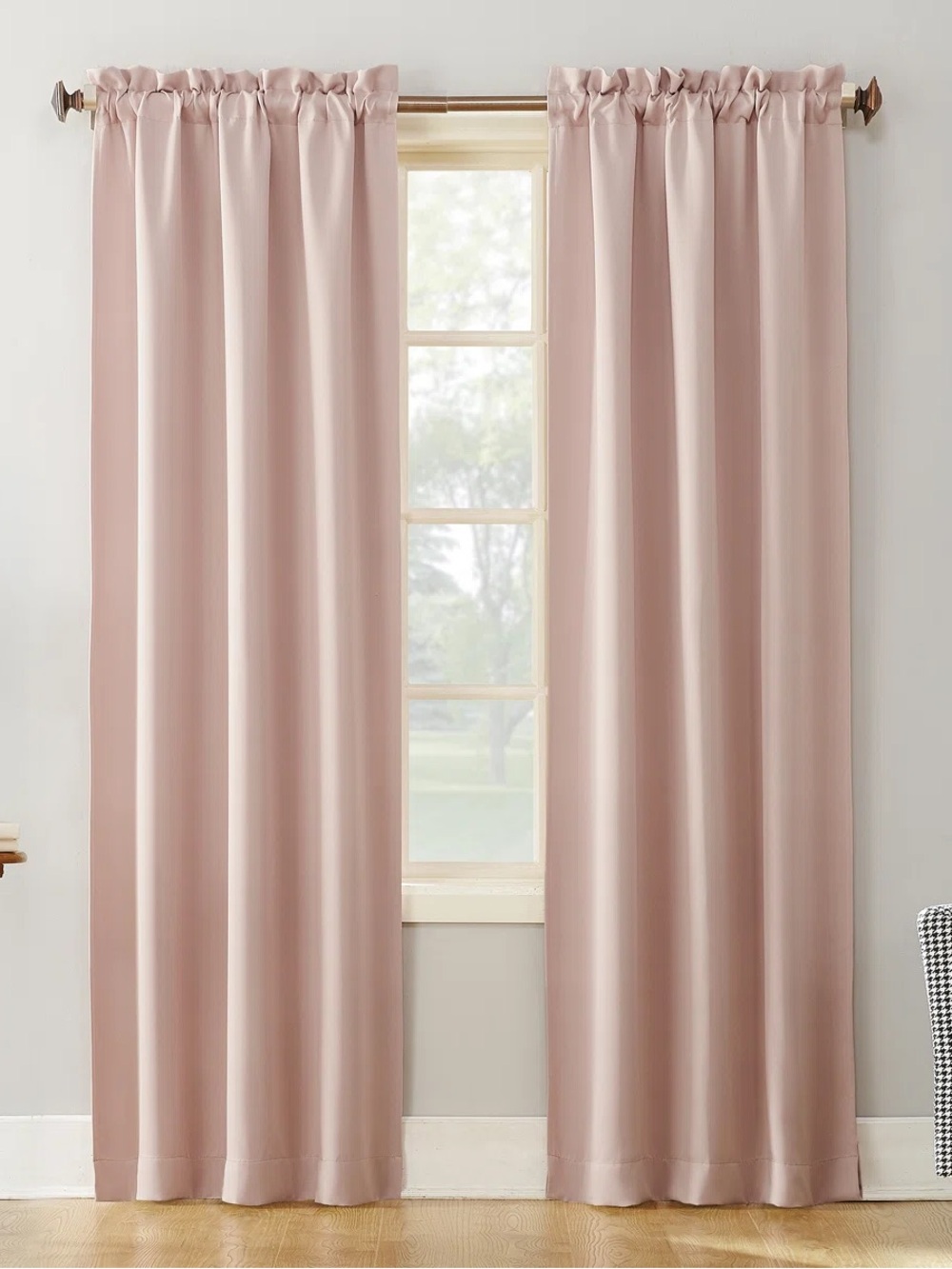 Pink Blackout Curtains Set of 2 Panels